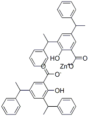 zinc(2+) 3,5-bis(1-phenylethyl)salicylate  结构式