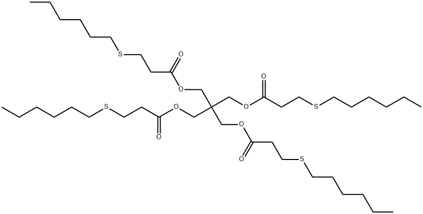 2,2-bis[[3-(hexylthio)-1-oxopropoxy]methyl]propane-1,3-diyl bis[3-(hexylthio)propionate] 结构式