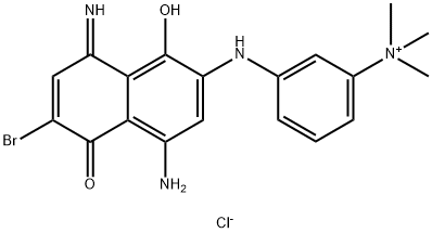 3-[(4-氨基-6-溴-5,8-二氢-1-羟基-8-亚氨基-5-氧代-2-萘基)氨基]苯基三甲基氯化铵                                                                                                                            