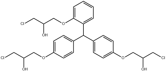 1,1'-[[[2-(3-chloro-2-hydroxypropoxy)phenyl]methylene]bis(4,1-phenyleneoxy)]bis[3-chloropropan-2-ol] 结构式