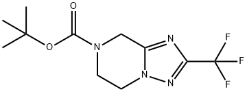 2-(三氟甲基)-5,6-二氢[1,2,4]噻唑并[1,5-A]吡嗪-7(8H)-羧酸叔丁酯 结构式