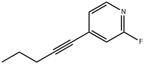 Pyridine, 2-fluoro-4-(1-pentynyl)- (9CI) 结构式