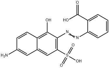 2-[(6-amino-1-hydroxy-3-sulpho-2-naphthyl)azo]benzoic acid 结构式