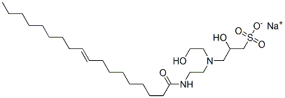 sodium 2-hydroxy-3-[(2-hydroxyethyl)[2-[(1-oxo-9-octadecenyl)amino]ethyl]amino]propanesulphonate 结构式