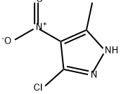 5-氯-3-甲基-4-硝基-1H-吡唑 结构式