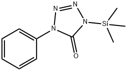 1,4-dihydro-1-phenyl-4-(trimethylsilyl)-5H-tetrazol-5-one 结构式