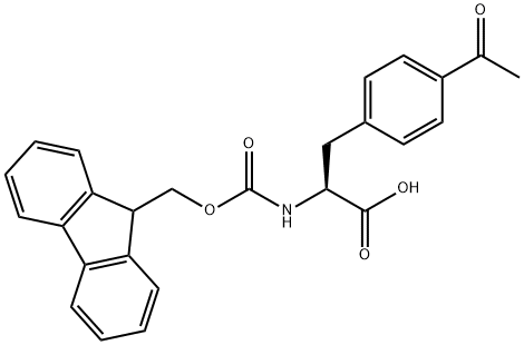 FMOC-4-乙酰基-DL-苯丙氨酸 结构式