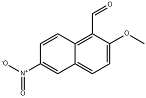 2-METHOXY-6-NITRONAPHTHALENE-1-CARBOXALDEHYDE 结构式