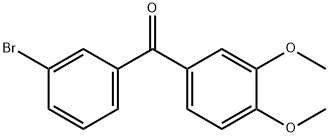 (3-溴苯基)(3,4-二甲氧基苯基)甲酮 结构式