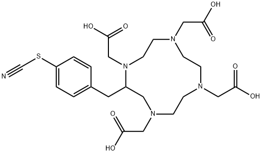 1,4,7,10-Tetraazacyclododecane-1,4,7,10-tetraacetic acid, 2-[(4-thiocyanatophenyl)Methyl]- 结构式