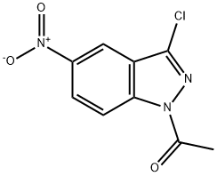 1-(3-氯-5-硝基-1H-吲唑-1-基)乙烷-1-酮 结构式