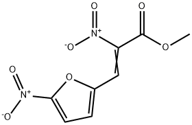 2-Nitro-3-(5-nitro-2-furanyl)-2-propenoic acid methyl ester 结构式
