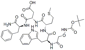 (3S)-3-[[(1S)-1-carbamoyl-2-phenyl-ethyl]carbamoyl]-3-[[(2S)-2-[[(2S)- 3-(1H-indol-3-yl)-2-[[2-(tert-butoxycarbonylamino)oxyacetyl]amino]prop anoyl]amino]-4-methylsulfanyl-butanoyl]amino]propanoic acid 结构式