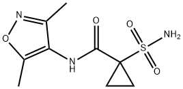 Cyclopropanecarboxamide, 1-(aminosulfonyl)-N-(3,5-dimethyl-4-isoxazolyl)- 结构式