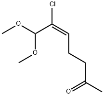 (E)-6-Chloro-7,7-dimethoxy-5-hepten-2-one 结构式