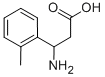 3-氨基-3-(2-甲基苯基)丙酸 结构式