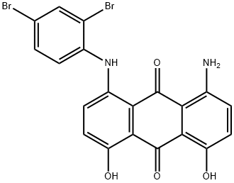 1-amino-8-[(2,4-dibromophenyl)amino]-4,5-dihydroxyanthraquinone 结构式