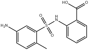 2-[[(5-amino-2-tolyl)sulphonyl]amino]benzoic acid 结构式