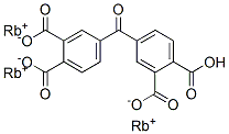 trirubidium hydrogen 4,4'-carbonylbisphthalate 结构式