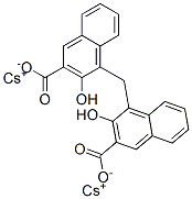 dicesium 4,4'-methylenebis[3-hydroxy-2-naphthoate] 结构式