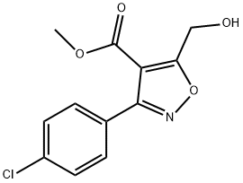 4-Isoxazolecarboxylicacid,3-(4-chlorophenyl)-5-(hydroxymethyl)-,methylester(9CI) 结构式