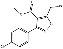 4-Isoxazolecarboxylicacid,5-(bromomethyl)-3-(4-chlorophenyl)-,methylester(9CI) 结构式