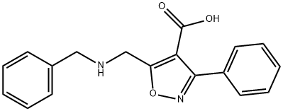 4-Isoxazolecarboxylic  acid,  3-phenyl-5-[[(phenylmethyl)amino]methyl]- 结构式