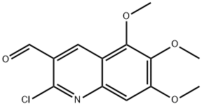 2-氯-5,6,7-三甲氧基喹啉-3-甲醛 结构式