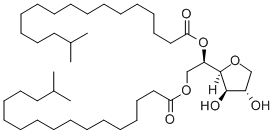 山梨坦二异硬脂酸酯 结构式