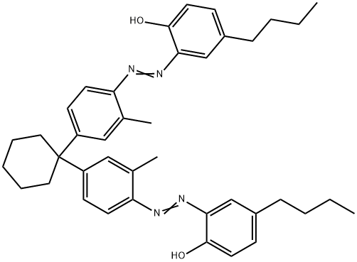 2,2'-[cyclohexylidenebis[(2-methyl-4,1-phenylene)azo]]bis[4-butylphenol] 结构式