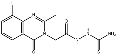 [[2-(8-iodo-2-methyl-4-oxo-quinazolin-3-yl)acetyl]amino]thiourea 结构式