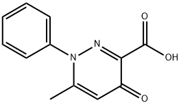 6-甲基-4-氧代-1-苯基-1,4-二氢哒嗪-3-羧酸 结构式