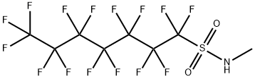 N-甲基-1,1,2,2,3,3,4,4,5,5,6,6,7,7,7-十五氟代-1-庚烷磺酰胺 结构式