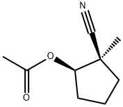 Cyclopentanecarbonitrile, 2-(acetyloxy)-1-methyl-, (1R,2R)- (9CI) 结构式
