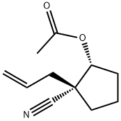 Cyclopentanecarbonitrile, 2-(acetyloxy)-1-(2-propenyl)-, (1S,2R)- (9CI) 结构式