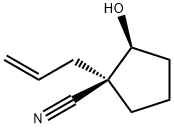 Cyclopentanecarbonitrile, 2-hydroxy-1-(2-propenyl)-, (1R,2S)- (9CI) 结构式