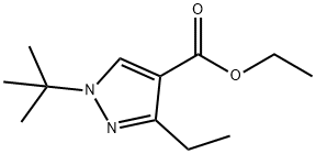 1H-Pyrazole-4-carboxylicacid,1-(1,1-dimethylethyl)-3-ethyl-,ethylester(9CI) 结构式