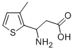 3-氨基-3-(3-甲基噻吩-2-基)丙酸 结构式