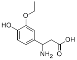 3-AMINO-3-(3-ETHOXY-4-HYDROXY-PHENYL)-PROPIONIC ACID 结构式