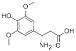 3-AMINO-3-(4-HYDROXY-3,5-DIMETHOXY-PHENYL)-PROPIONIC ACID 结构式