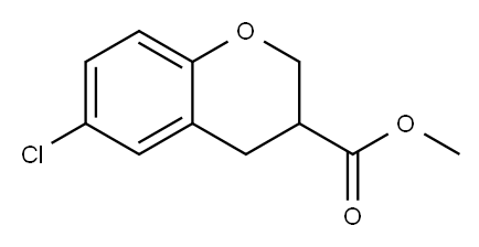 6-氯苯并二氢吡喃-3-甲酸甲酯 结构式