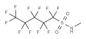 N-甲基-1,1,2,2,3,3,4,4,5,5,5-十一氟代-1-戊烷磺酰胺 结构式