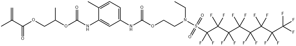 2-[[[[5-[[[2-[ethyl[(heptadecafluorooctyl)sulphonyl]amino]ethoxy]carbonyl]amino]-2-methylphenyl]amino]carbonyl]oxy]propyl methacrylate 结构式