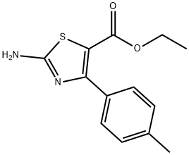 四(4-甲基苯基)-5-(羧乙基)-2-氨基噻唑 结构式