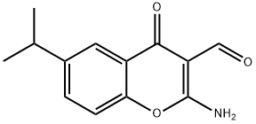 2-氨基-6--异丙基-4-氧代-4H-1-苯并吡喃-3-甲醛 结构式