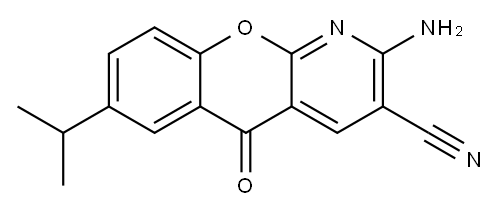 2-氨基-7-异丙基-5-氧代-5H-[1]苯并吡喃[2,3-B]吡啶-3-甲腈 结构式