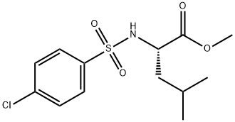 METHYL 2-([(4-CHLOROPHENYL)SULFONYL]AMINO)-4-METHYLPENTANOATE 结构式