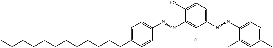 4-[(2,4-二甲基苯基)偶氮]-2-[(4-十二烷基苯基)偶氮]-1,3-苯二酚 结构式