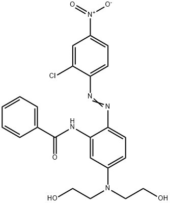 N-[5-[bis(2-hydroxyethyl)amino]-2-[(2-chloro-4-nitrophenyl)azo]phenyl]benzamide  结构式