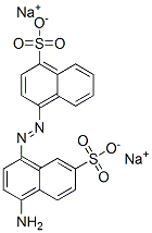 4-[(4-Amino-7-sulfo-1-naphthalenyl)azo]-1-naphthalenesulfonic acid disodium salt 结构式